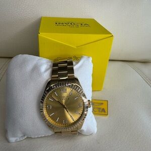 Invicta 49682 Gold Face Gold Bracelet